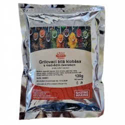 Grilovací bílá klobása s medvědím česnekem 120g BEZ SOLI